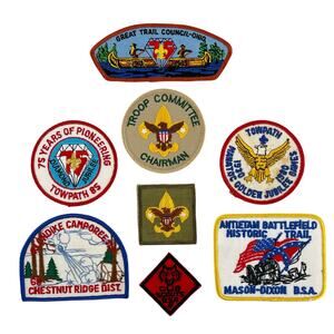 vintage Boy Scouts of America BSA patches set of 8